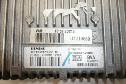 Sterownik Siemens TA200 Citroën C5 2.0 HDI 9639452380 S118047507 B