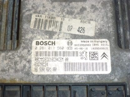 Sterownik Bosch EDC16C34 Peugeot 206 0281011560 9659823880 1939QJ