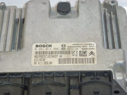 Sterownik Bosch EDC16C34 Citroën 0281012466 9661135380 1939GX