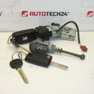 Skrzynka rozdzielcza, zamek do drzwi i dwa kluczyki Citroën Peugeot 4162EQ 4162EA