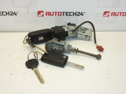 Skrzynka rozdzielcza, zamek do drzwi i dwa kluczyki Citroën Peugeot 4162EQ 4162EA