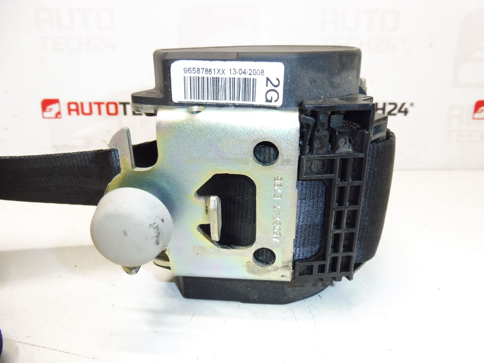 Lewy tylny pas bezpieczeństwa Peugeot 207 96587861xx 8975J9